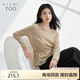 愛居兔兩件式針織衫女2025年春季新款度假風長袖針織衫ENZCJ1Q008A 卡其09 L