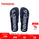 havaianas哈唯納Logomania男士兩用拖鞋外穿沙灘人字拖情侶款涼拖 0555-靜謐藍 41-42 巴西碼