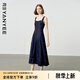 顏域無(wú)袖連衣裙女夏裝2025新款收腰顯瘦長(zhǎng)款輕熟風(fēng)牛仔氣質(zhì)吊帶裙 深藍(lán) XL