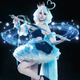 匯智之城芙寧娜cos服原元神楓丹水神cosplay芙卡洛斯鈴蘭舞裙二次元高顏值 cos服＋假發(fā)＋鞋子＋裙撐＋專武 L