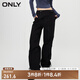 ONLY秋冬休閑潮酷高腰闊腿工裝褲休閑褲女|123414005 H1Z 黑色 160/64A/SR