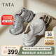他她TATA25女網(wǎng)面透氣秋休閑鞋增高老爹鞋CZX02CM5 灰/銀 38