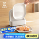 懶角落吐骨碟塑料骨頭盤子食品級水果盤碟桌面小菜碟垃圾餐盤 白色6個裝