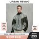 UR2025春季新款男裝時(shí)尚休閑撞色拼接連帽夾克外套UMN150004 灰綠 (偏寬松) L (XL-XXL)