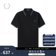 Fred Perry男士POLO衫2025夏季商務(wù)短袖重磅麥穗多彩T恤M3600 X50/黑色 L