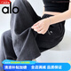 ALO YOGA薄款運(yùn)動(dòng)褲女云朵奶芙山本闊腿褲夏季慵懶垂感休閑高腰遛 黑色 S