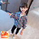 奧特曼童裝女童外套春秋2025新款兒童衣服洋氣中小童翻領碎花牛仔外套潮 藍色 90 建議80-90cm1歲半-2歲