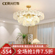 葵興 法式吊燈輕奢客廳燈現(xiàn)代簡(jiǎn)約網(wǎng)紅餐廳房間臥室燈具套餐三室兩廳 清光款-三層80*37cm-全光譜三色
