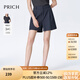 PRICH寬松休閑褶裥五分褲顯瘦闊腿2024夏新款A(yù)字薄款西裝短褲女 15灰色 M 160