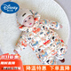 迪士尼（Disney）新生嬰兒羽絨連體衣服冬季0-1男女寶寶秋冬裝外出抱衣服輕薄包腳 飛機(jī)數(shù)碼印花 A類-褲襠可全開 配 73 建議7-9個月13-18斤cm