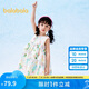 巴拉巴拉兒童裙子2024夏裝女童連衣裙印花不規(guī)則荷葉邊A字裙208224111008