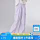 笛莎童裝女童長褲2025夏季中大童寬松輕薄工裝褲 淺紫 165
