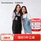 巴拉巴拉女童裙子兒童背帶裙2025夏裝【庫洛米商場(chǎng)同款】牛仔假兩件連衣裙 牛仔淺藍88101 140