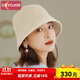 COYOJOR希遙家棉麻漁夫帽女2025新款冬季透氣百搭帽子遮陽(yáng)帽女防曬帽可折疊帽 米白色 棉麻經(jīng)典版 S(54-56)cm
