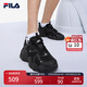 FILA 斐樂(lè)貓爪鞋4代男鞋復(fù)古老爹鞋時(shí)尚休閑運(yùn)動(dòng)鞋透氣厚底鞋貓爪6 黑-BK （貓爪4） 42