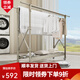 賓太晾衣架落地折疊陽(yáng)臺(tái)雙桿鋁合金掛衣架升降涼衣架伸縮晾衣桿曬被架 香檳灰-1.5m雙桿高度可調(diào)+萬(wàn)向輪