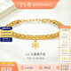 金至尊黃金手鏈花期INS風(fēng)疊戴雙層鏈金珠999足金七夕禮物計(jì)價(jià)9.5克 