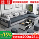 創(chuàng)妙現(xiàn)代可拆洗布藝沙發(fā)組合簡約小戶型客廳科技布直排沙發(fā) 直排三人位【2.1米】 高密度海綿座包/可拆洗棉麻布