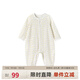 英氏（YEEHOO）嬰兒衣服新生兒連體衣寶寶嬰幼兒居家爬服連體服 淺黃66CM