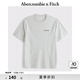 ABERCROMBIE & FITCH【經(jīng)典LOGO】男裝25夏新款美式復(fù)古重磅圓領(lǐng)短袖T恤KI123-5029 淺麻灰色 S (175/92A)