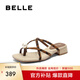 百麗（Belle）鐘楚曦同款珠珠女孩2.0拖鞋2025夏新商場(chǎng)款外穿拖鞋D9B1DBT5 豹紋啡-拖鞋 2.0 39 (245mm)