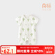微獅牧尼嬰兒衣服夏純棉男女寶寶連體衣短袖哈衣爬服薄款透氣可愛(ài)
