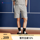 Champion冠軍短褲男夏季2024新款美式休閑純棉運動(dòng)褲 M302淺灰色 XL 