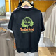 添柏嵐（Timberland）夏季新款男女情侶美式印花休閑潮牌純棉寬松男士短袖圓領T恤男裝 黑色 3XL
