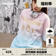 BOY LONDON【西柚果茶】25夏季男女同款藍(lán)粉漸變潮牌體恤短袖T恤N01090 粉/藍(lán)色 S