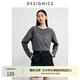 迪賽尼斯（DESIGNICE）2024年秋季新款通勤風(fēng)休閑百搭寬松灰色圓領(lǐng)長袖T恤女 灰色 M