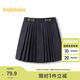 巴拉巴拉（BALABALA）女童半身裙JK秋裝短裙兒童百褶裙大童時(shí)髦潮拜年服 黑色90001 150 cm