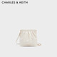 CHARLES&KEITH迷你菱格流浪包單肩包雙肩包生日禮物七夕禮物CK2-60782390