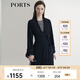 PORTS寶姿女裝 秋冬新品長袖中長風(fēng)衣LL9T022LWB006 黑色 S (4)