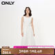 ONLY夏季通勤顯瘦吊帶收腰A字中長(zhǎng)款連衣裙女|124242010 J2Z 白色牛仔提花印花 XS (155) 76A