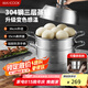 美廚（maxcook）蒸鍋全304不銹鋼36cm三層蒸鍋感溫復(fù)底湯鍋 燃氣電磁爐通用MCZ774