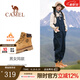 駱駝（CAMEL）【王俊凱同款】馬丁靴男秋冬2025新款大黃靴女戶外工裝靴登山鞋子 GF122W7790R 金黃 (女款加絨) 37