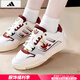 阿迪達(dá)斯 （adidas）男鞋女鞋情侶板鞋 2025夏季新款三葉草時尚潮流低幫透氣休閑鞋子 乳白色/淺灰/栗紅/情侶款 39 (240mm)