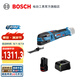 博世（BOSCH） GOP 12V-28專業(yè)重載鋰電充電式多功能打磨機萬用寶修邊機開槽機 裸機+2.0Ah電池*1+1220充電器