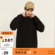 美特斯邦威純色衛(wèi)衣男連帽基礎(chǔ)時(shí)尚春秋潮流抓絨長(zhǎng)袖寬松百搭男士上衣長(zhǎng)恤 影黑 XS 160 84A