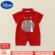 迪士尼（Disney）童裝寶寶周歲禮服夏季新款嬰兒連體衣0-6個(gè)月百日宴服新生兒衣服 紅色 73cm 73碼適合7-9個(gè)月(13-18斤)