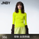 JNBY/江南布衣秋冬綿羊毛針織衫修身套頭高領(lǐng)打底衫5N0312060 785/熒光黃 XL
