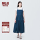 無(wú)印良品（MUJI） 女式 強捻 吊帶連衣裙 女裝裙子夏季純棉全棉 長(cháng)裙BC2IKC4S 藏青色 M 160/84A