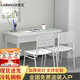 洛來寶鋼制學(xué)習(xí)桌椅組合辦公桌子宿舍學(xué)習(xí)桌椅子1.2米電腦桌椅/三抽二椅