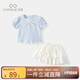 凡獵女童套裝夏裝洋氣時(shí)髦兒童衣服女寶寶短袖T恤裙子兩件套夏季 藍(lán)色 110 cm