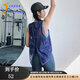 COZOK網(wǎng)紗無(wú)袖運(yùn)動(dòng)上衣女寬松透氣速干衣夏季跑步罩衫健身T恤瑜伽服女 藏青 L _115-125斤