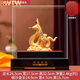 RWTW鴻運當(dāng)頭金蛇絨沙金擺件工藝品蛇年吉祥物生肖紀(jì)念禮品 絨沙金大號鴻運當(dāng)頭