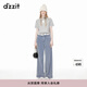 DZZIT【爆款補(bǔ)單】地素立體花朵短袖T恤春秋新款甜美少女風(fēng) 淺灰色 S