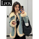 LPOX棉服女美式復(fù)古牛仔外套拼接加厚保暖冬季女設(shè)計(jì)感毛毛領(lǐng)棉衣 圖片色（這款暫時(shí)無(wú)貨） M