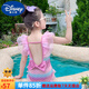迪士尼（Disney）童裝女童泳衣連體泳裝兒童游泳衣花邊三角防走光海邊沙灘服小女孩 2526-紅美人泳衣 140 建議9~10歲（130-140cm）