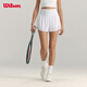 威爾勝（Wilson）官方夏季女士LINED寬松高彈網(wǎng)球運動(dòng)外穿梭織短褲 亮白色-WW00569511WTA S /165/66A